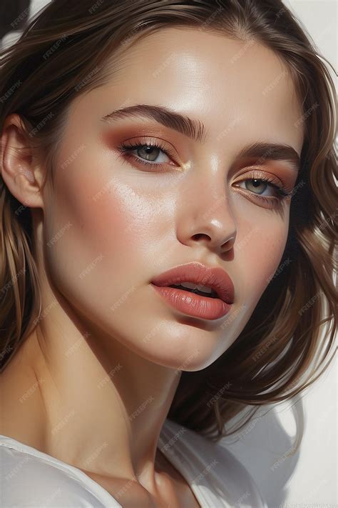 premium photo beautiful girl face