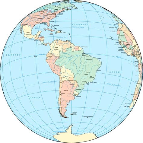 Южная Америка на карте мира — Planetolog.ru