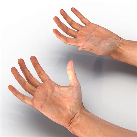 man hands model