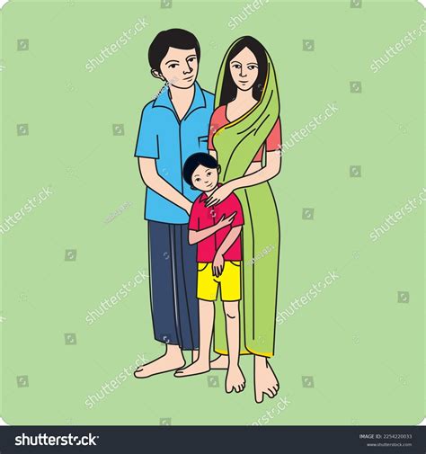 706 Indian Family Vector Line Art Images, Stock Photos & Vectors