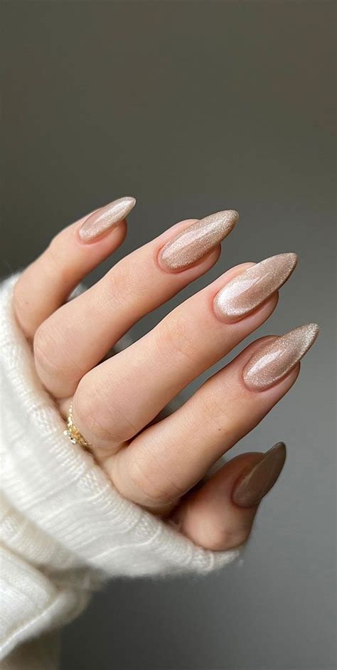 40 Gratitude-Inspiring Thanksgiving Nail Art Ideas : Shimmery Beige ...