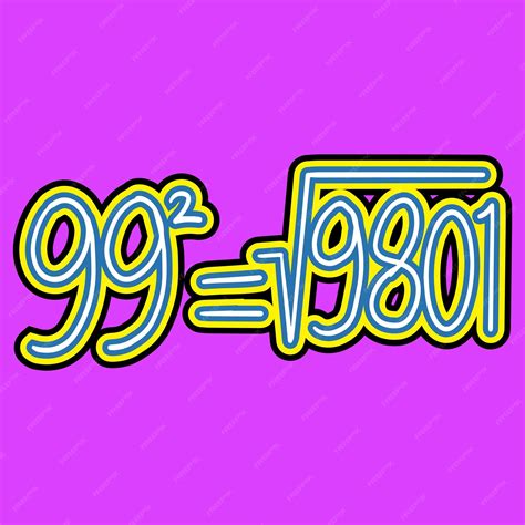 Premium Vector | Mathematics Square Root of Number Ninety Nine