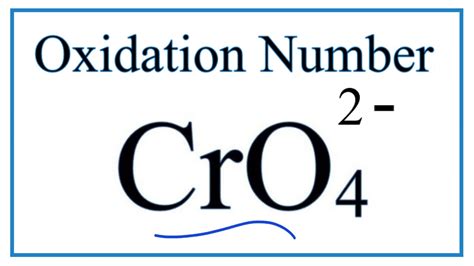 How to find the Oxidation Number for Cr in the CrO4 2- ion. (Chromate ...