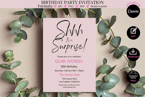 birthday invitation surprise 4