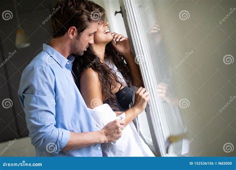 sensual beautiful couple  loving relationship  sexual foreplay