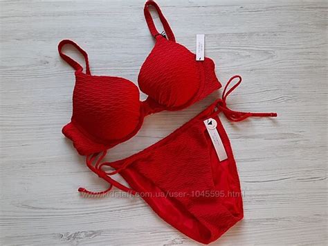 Красный купальник на большую грудь Victorias Secret 36C 80C 36С 80с 85С ...