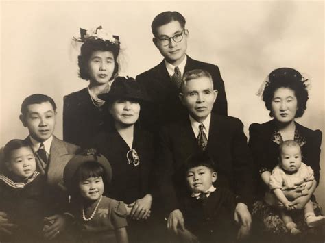 Japanese family portrait 1944. You’re not supposed to smile but my aunt