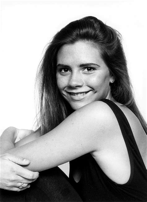 The First Photoshoot of 17-Year-Old Victoria Adams (Beckham), 1992