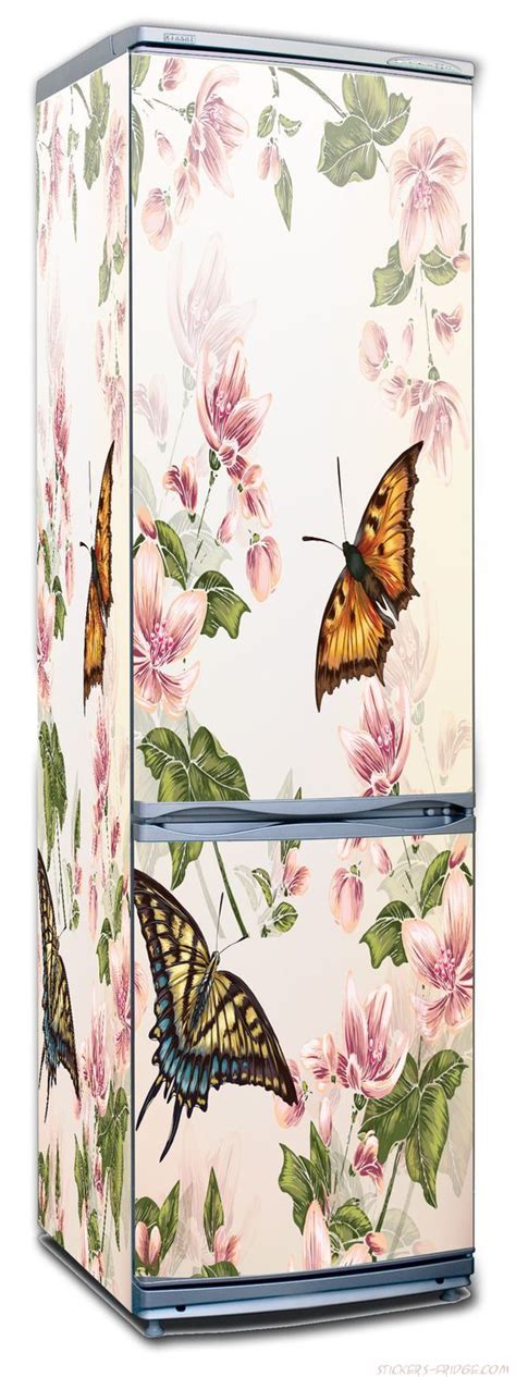 Наклейка на холодильник - Floral-2 | магазин Интерьерные наклейки