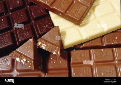 chocolate various kinds of chocolate Stock Photo - Alamy