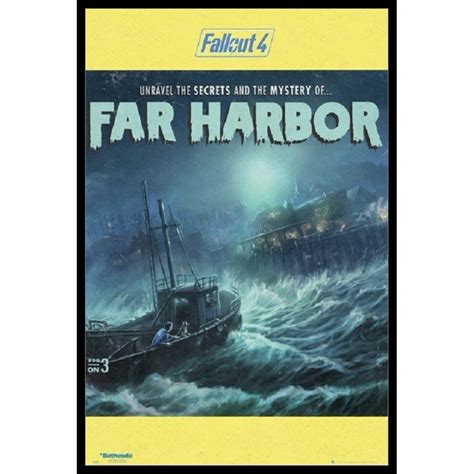 Fallout 4 Secrets Of Far Harbor Laminated & Framed Poster (24 X 36 ...