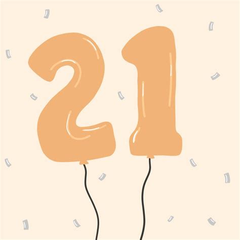 21 Balloons Gold Confetti-exploding Greetings Card – Boomf
