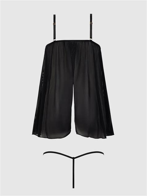 ASHLEY ALEXISS LACE & MESH BABYDOLL & G-STRING SET – House of Desire