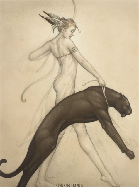 Goddess of the Hunt by Michael Parkes - Fine Art Edition on Paper