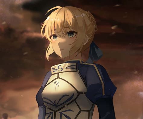 Download Lonesome Saber Fate Stay Night Wallpaper | Wallpapers.com