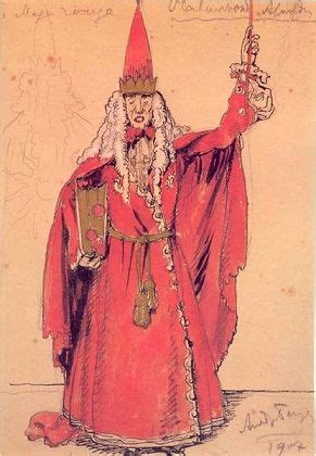 А.Н.Бенуа «Эскиз костюма Красного Мага к балету «Павильон Армиды»» 1909 ...