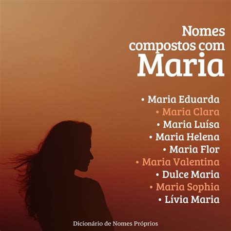 Nomes Composto Com Maria - Nomes compostos com Maria | Baby names, Names, Human silhouette