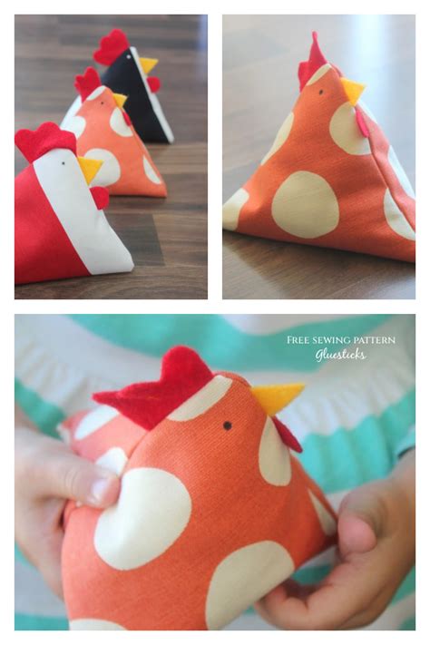 Little Chicken Bean Bags Free Sewing Pattern | Fabric Art DIY