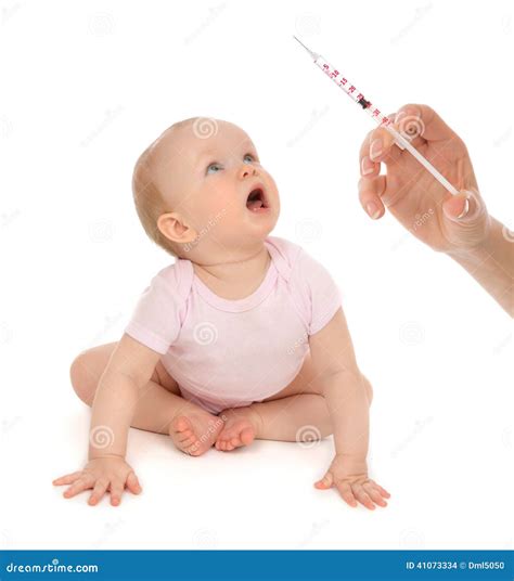 Infant Child Baby Hand Medical Insulin Syringe Ready For Injection ...