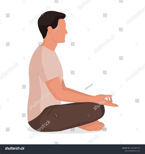 Sitting Cross Legged Side Royalty-Free Images, Stock Photos & Pictures