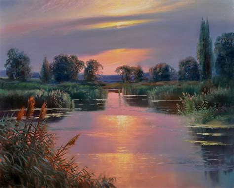 Пейзаж «Закат» ~ ART GALLERY ARTIST +7 (915) 453 10 74
