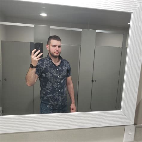 Quick selfie at the Public Restroom just because I'm gay and is my