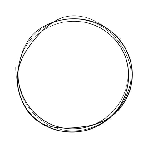 circle hand draw  doodle logo circular pencil background frame