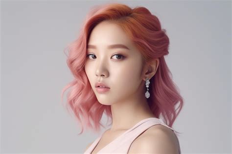 Premium Photo | Beautiful woman with pink hair