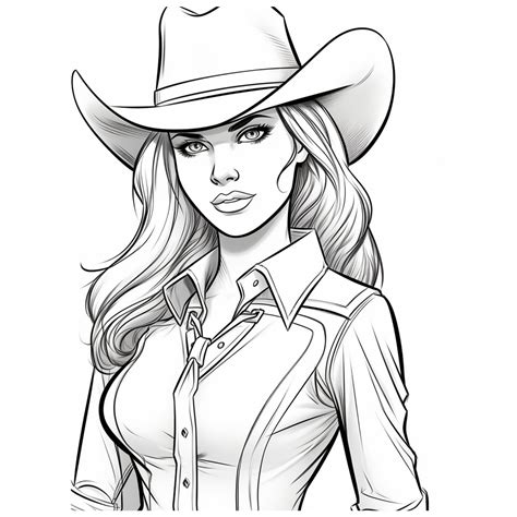 100 Western Cowgirls Coloring Pages Printable Coloring Book Coloring