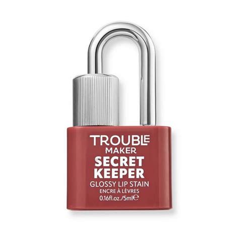 trouble maker secret keeper lip gloss stain trickish caramel nude