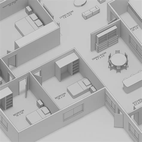 Simple floorplan | CGTrader