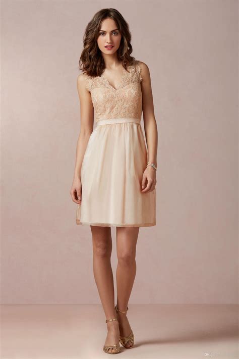 champagne colored dresses short 7