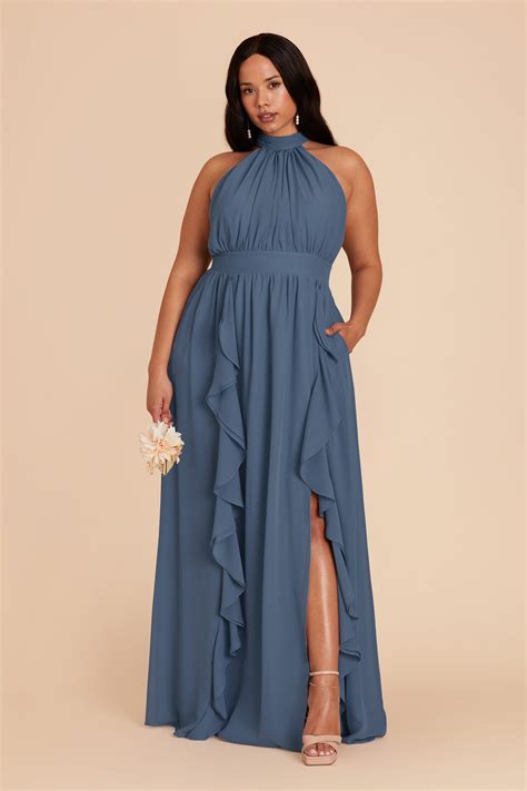 Joyce Twilight Chiffon Bridemaid Dress | Birdy Grey