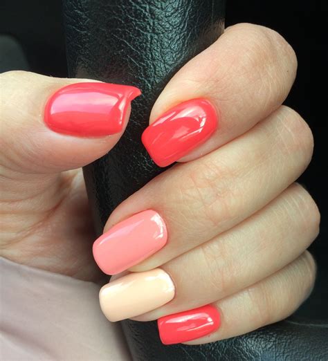 Pin by Ola on Paznokcie | Coral nails, Nails, Coral nails with design
