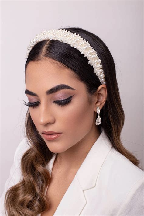 Wedding Headband Pearl Bridal Headpiece Pearl Bridal Shower Headband ...