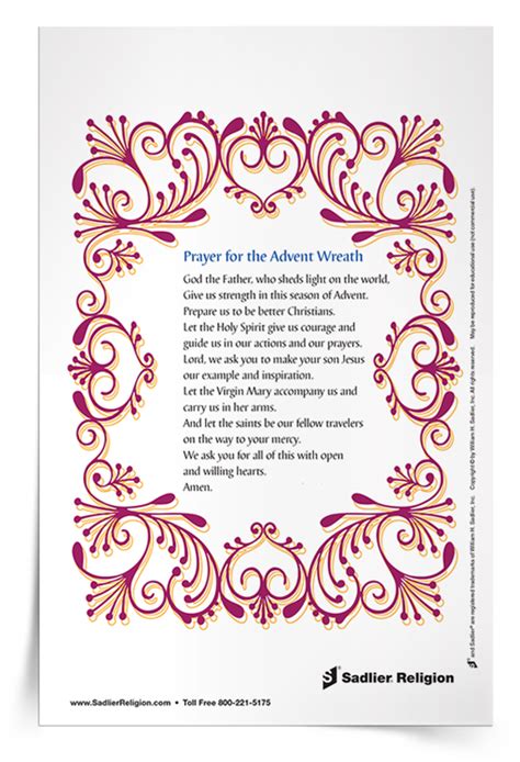 Prayer for the Advent Wreath Prayer Card | Download | Sadlier Religion