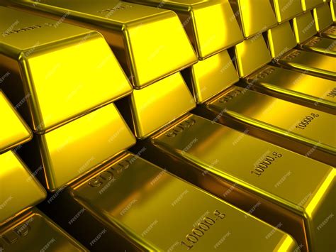 Premium Photo | Rows of gold bars illustration