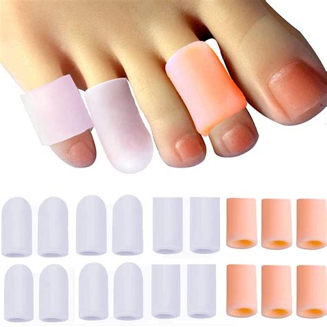 24 Pack Gel Pinky Toe Protectors, Silicone Small Toe Caps, Gel Little