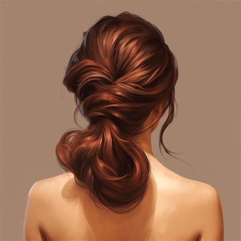 Premium AI Image | woman hair style realistic from backside veiw