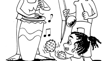 Instrumentos Musicais Africanos Para Colorir - Instrumentos Musicais Africanos | Pra Gente Miúda