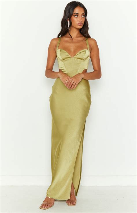 Sarah Green Corset Formal Maxi Dress – Beginning Boutique US
