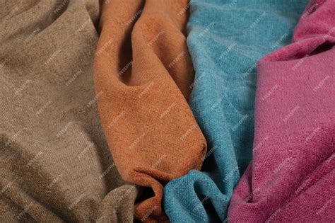 Premium Photo | Closeup of wrinkled natural colorful chenille fabric ...