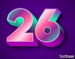 text effect  logo design number