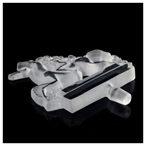 Art Deco Czechoslovakian Crystal Perfume Bottle Nude On Horseback