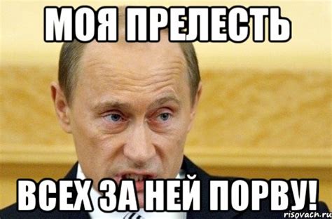 моя прелесть всех за ней порву!, Мем путин - Рисовач .Ру