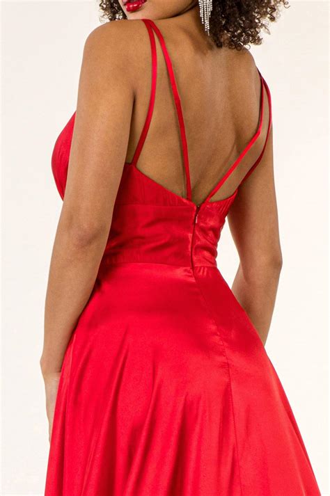 Lilac Long Formal A Line Sleeveless Satin Prom Dress - Formal Dresses