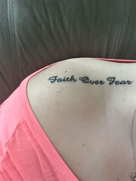 Faith Over Fear Symbol Tattoo - template