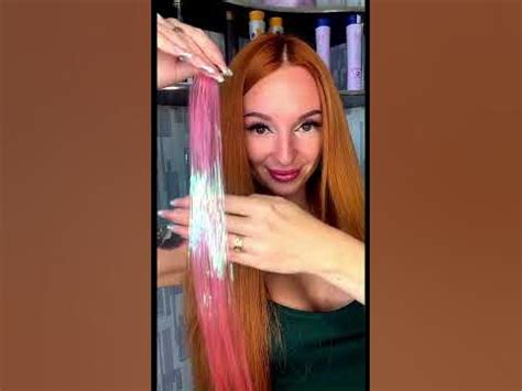 Блестящие нити для волос палитра цветов - YouTube