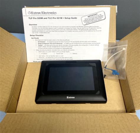 Extron TLP Pro 520M 5” Wall Mount TouchLink Pro Touchpanel 60-1185-02 ...