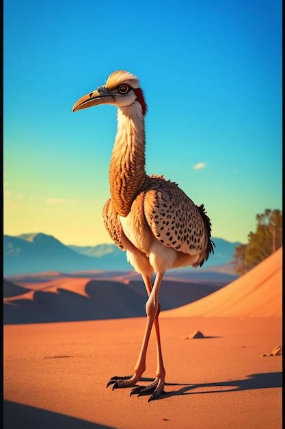 Premium AI Image | Ostrich large bird animal wallpaper background ...